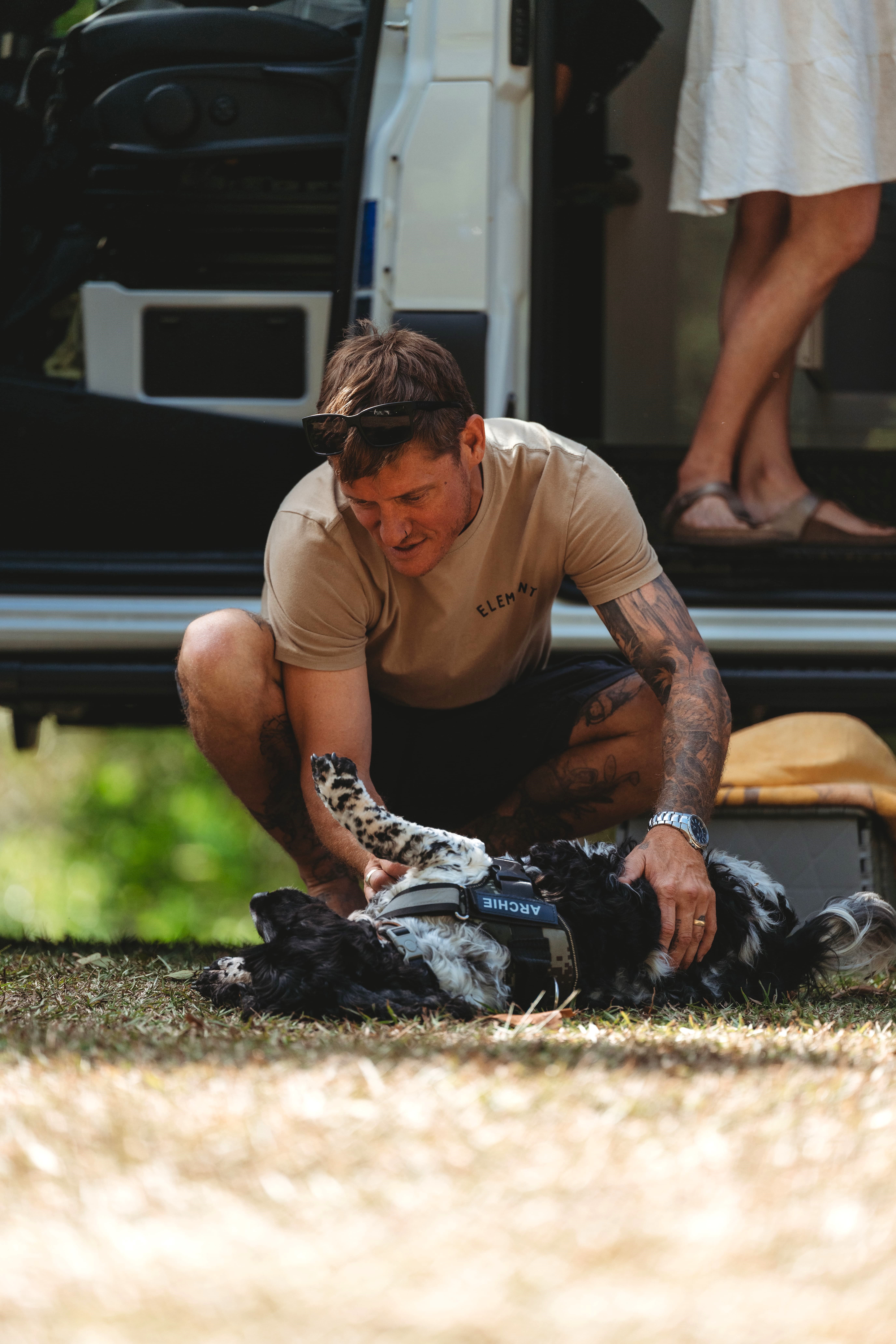 Man doing stunt at beach