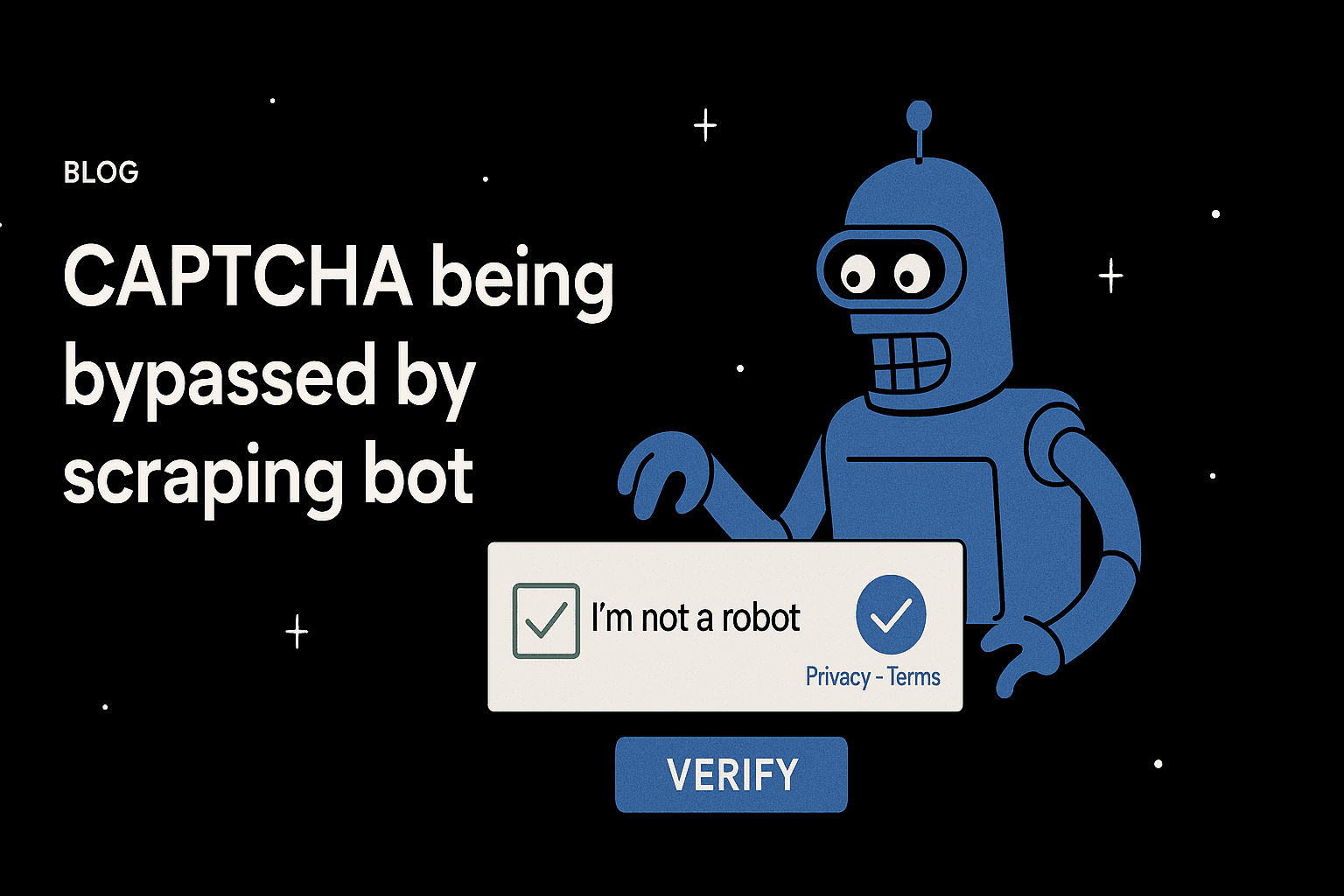 A robot showing how it automatically bypasses a CAPTCHA