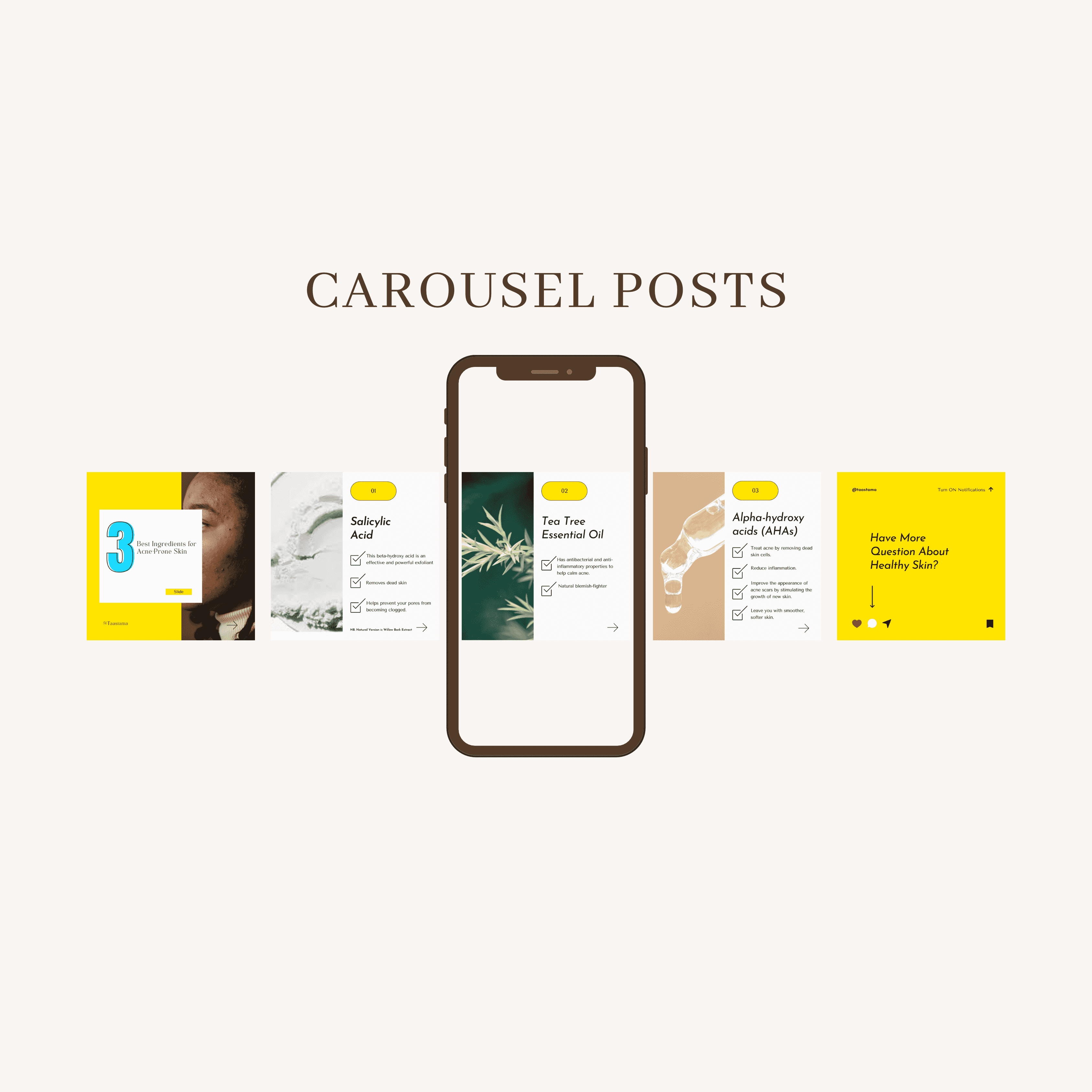 Taastama social media carousel post