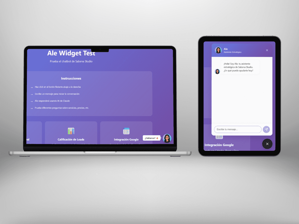 Laptop y ipad show ccs of the bot demo