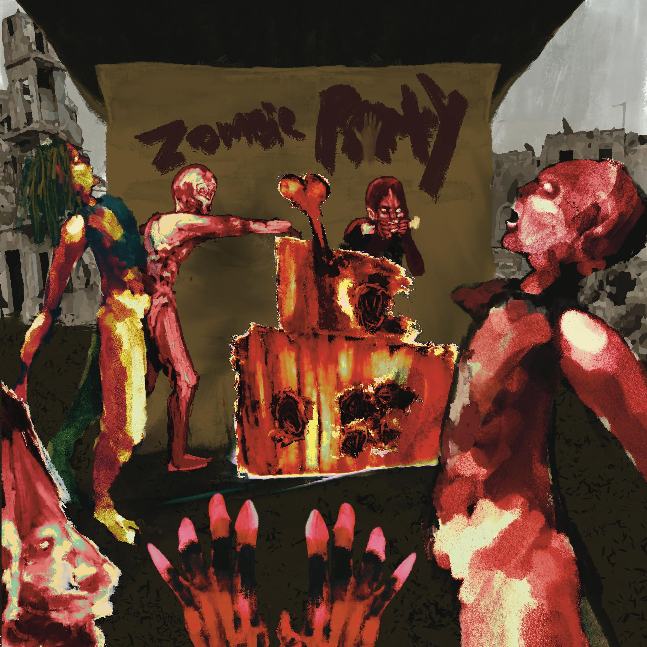 Zombie party invites