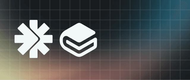 The Scalar and GitBook logos on a dark background with a gride and yellow and blue highlights