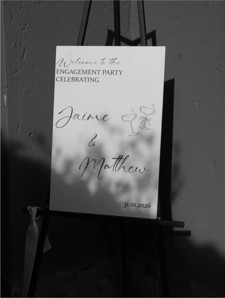 Engagement Welcome Sign