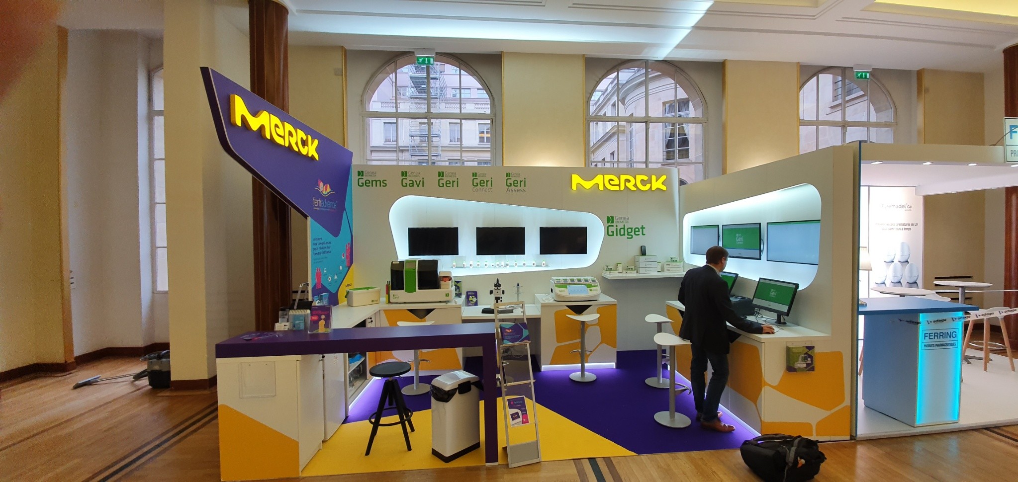 Merck booth at the House of Chemistry in Paris