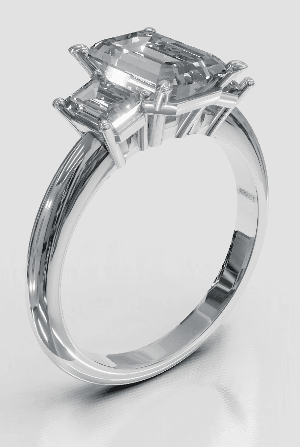 Mackisey Style - Three Stone - $3,500 (with side diamonds)