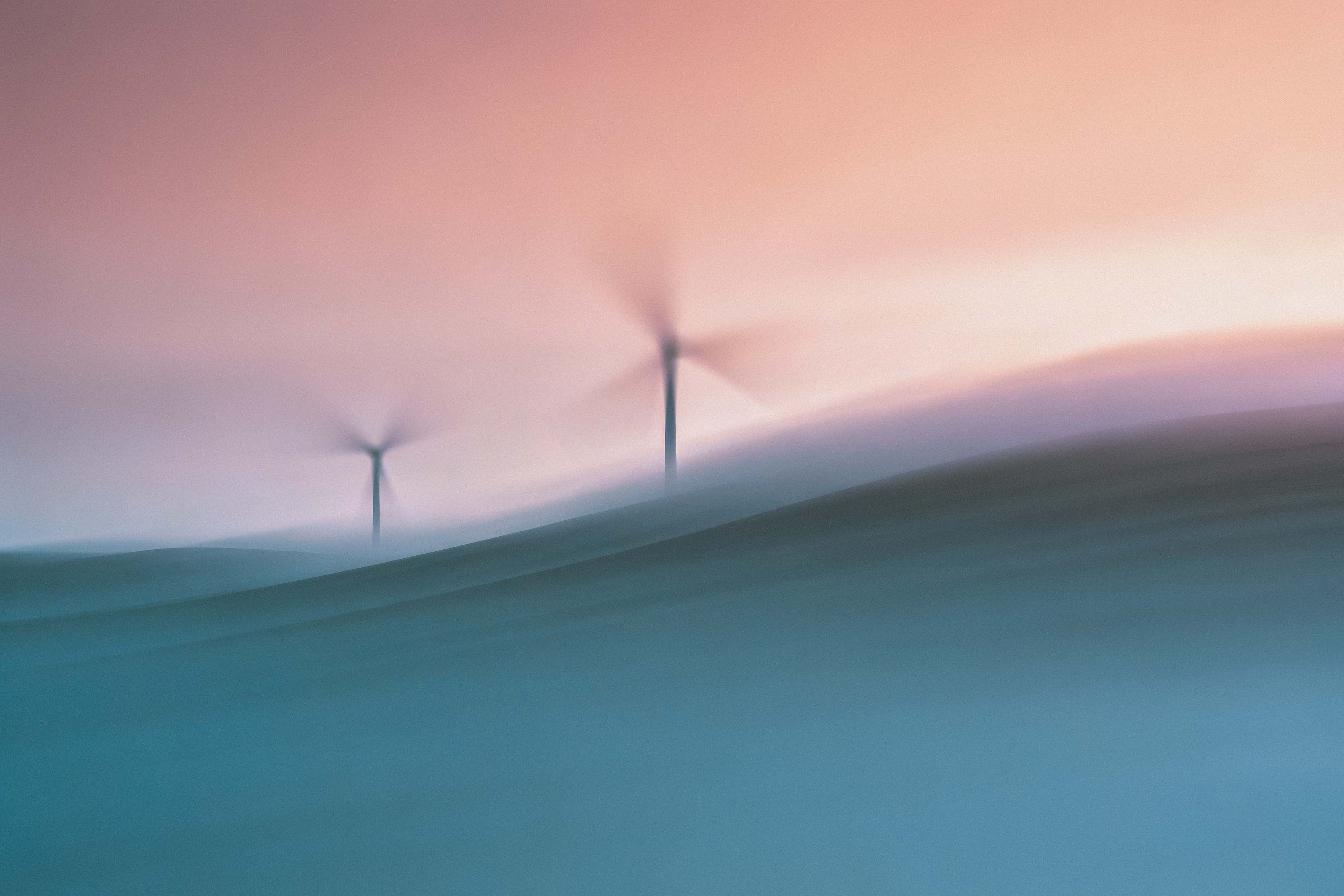 Abstrakt foto av vindpark