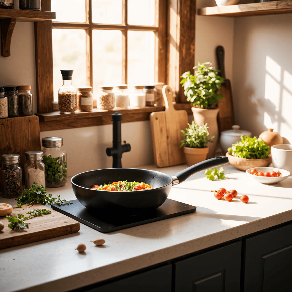 product photography of frying pan