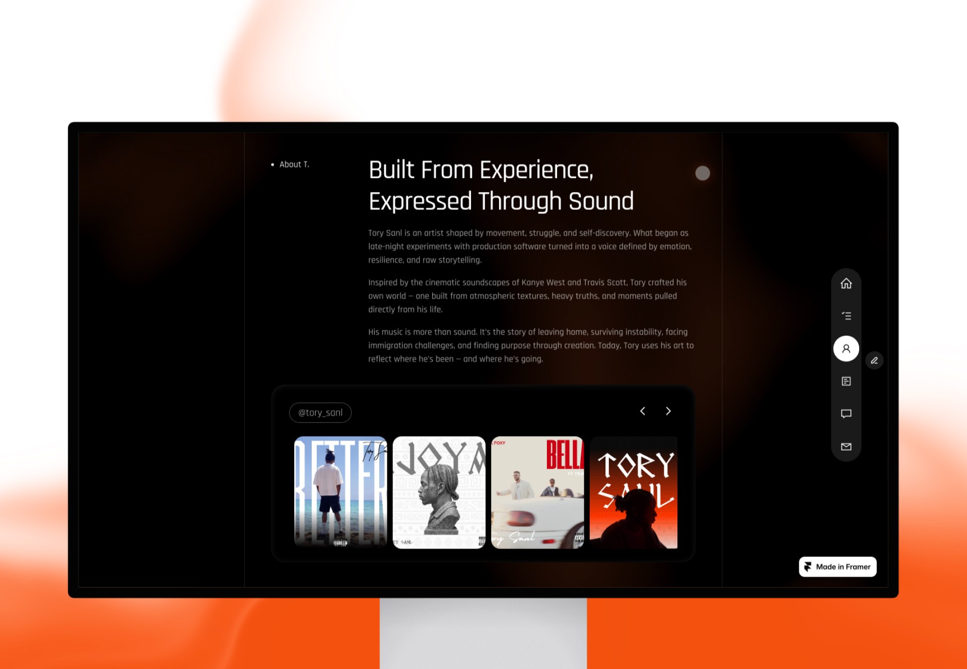 website-design-develoment-no-code-framer-artist-studio-music