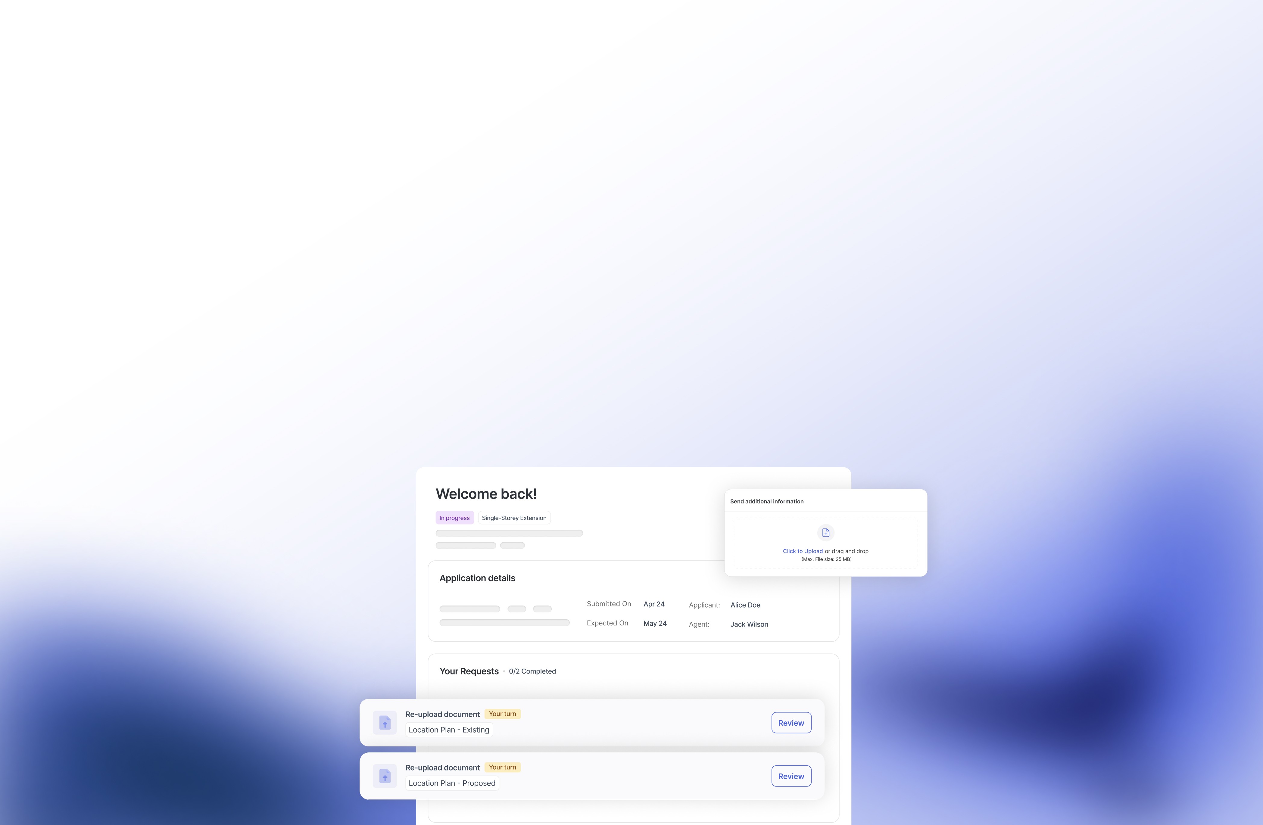 A person in a green sweater holds a pen and reviews a blueprint at a desk, with a small, paper model house in the foreground, suggesting architecture and home design concepts.