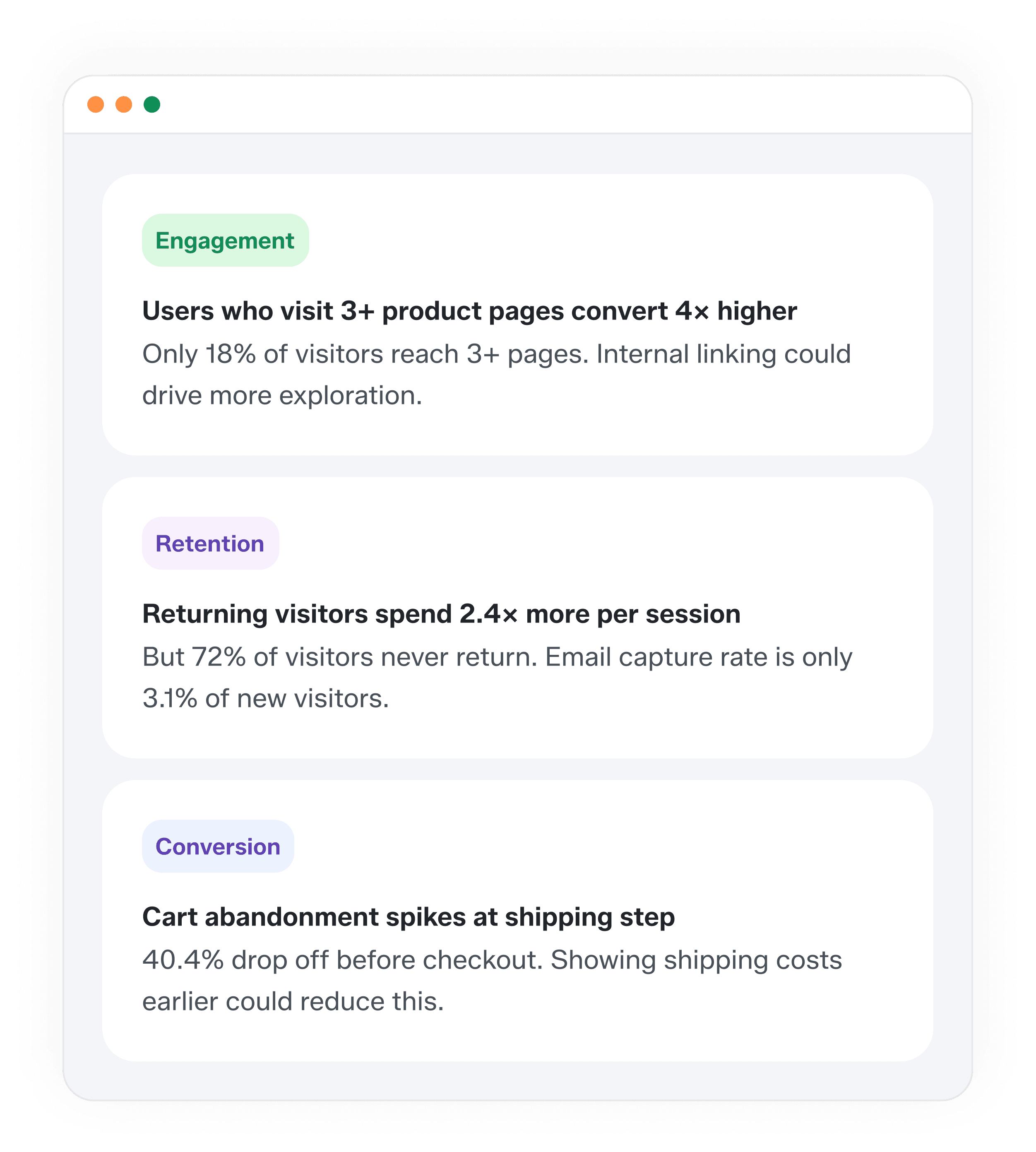 Poterna analytics dashboard showing privacy-friendly traffic data generated via chat.