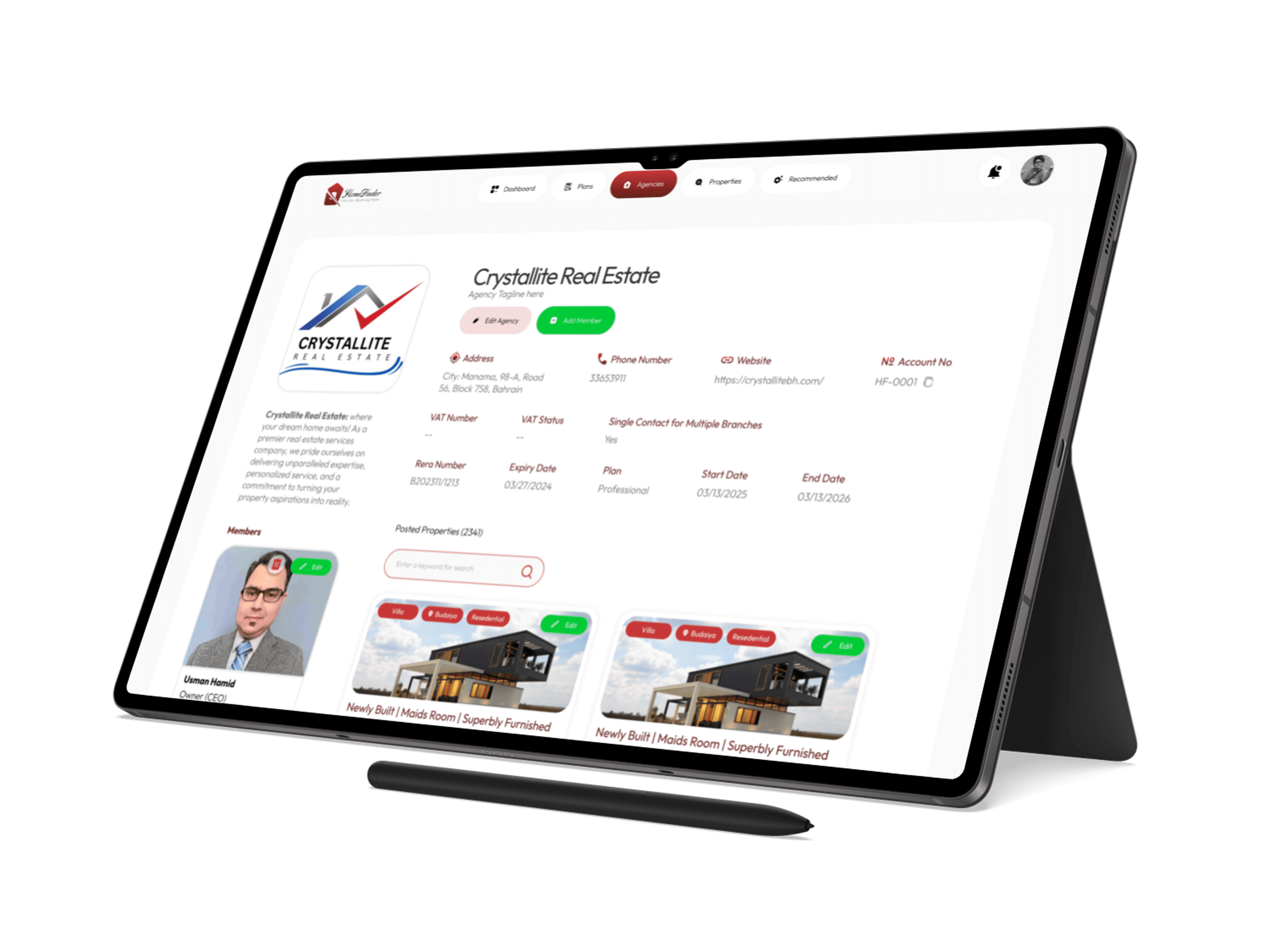 HomeFinder Webapp Design Mockup