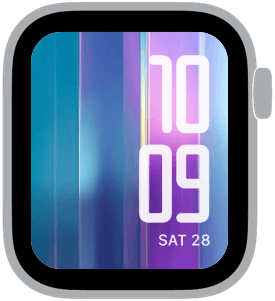 aurora glass Apple Watch face preview 5 featuring abstract, gradient, modern, and new years eve.