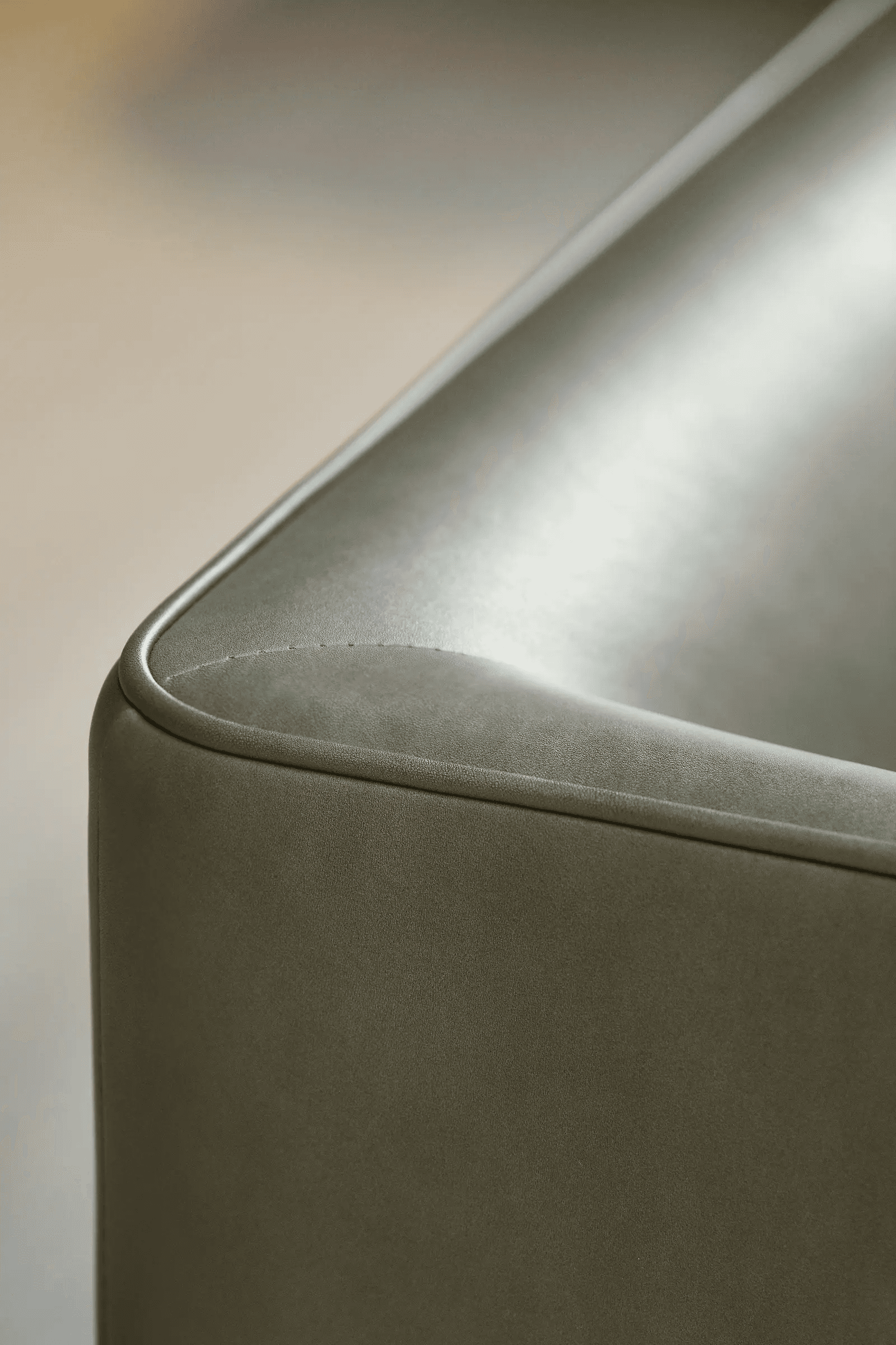 Each stick of timber was cut and laminated to match in a diamond formation