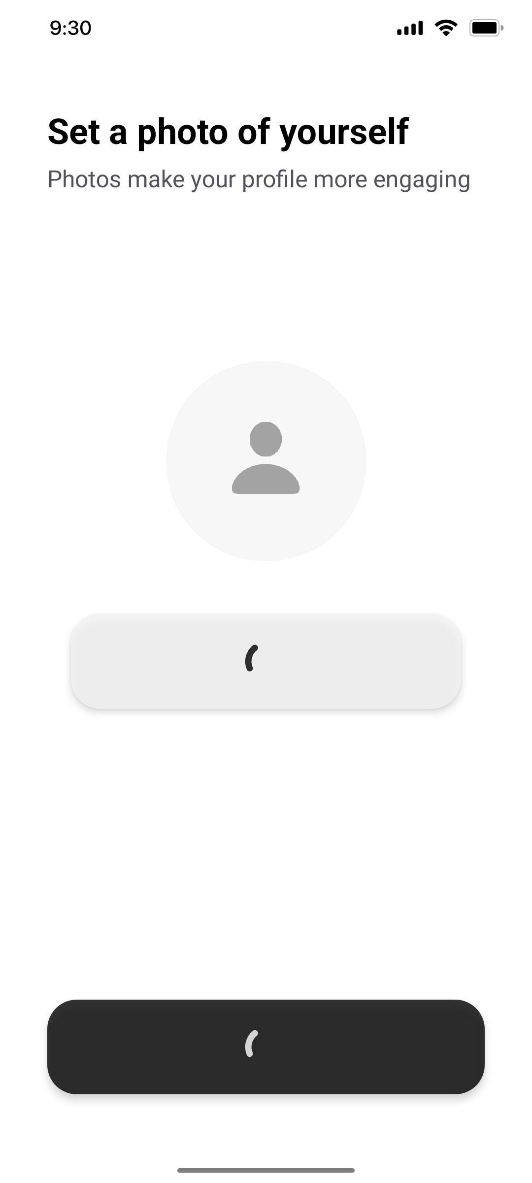 Popl Set aa photo of yourself Screen