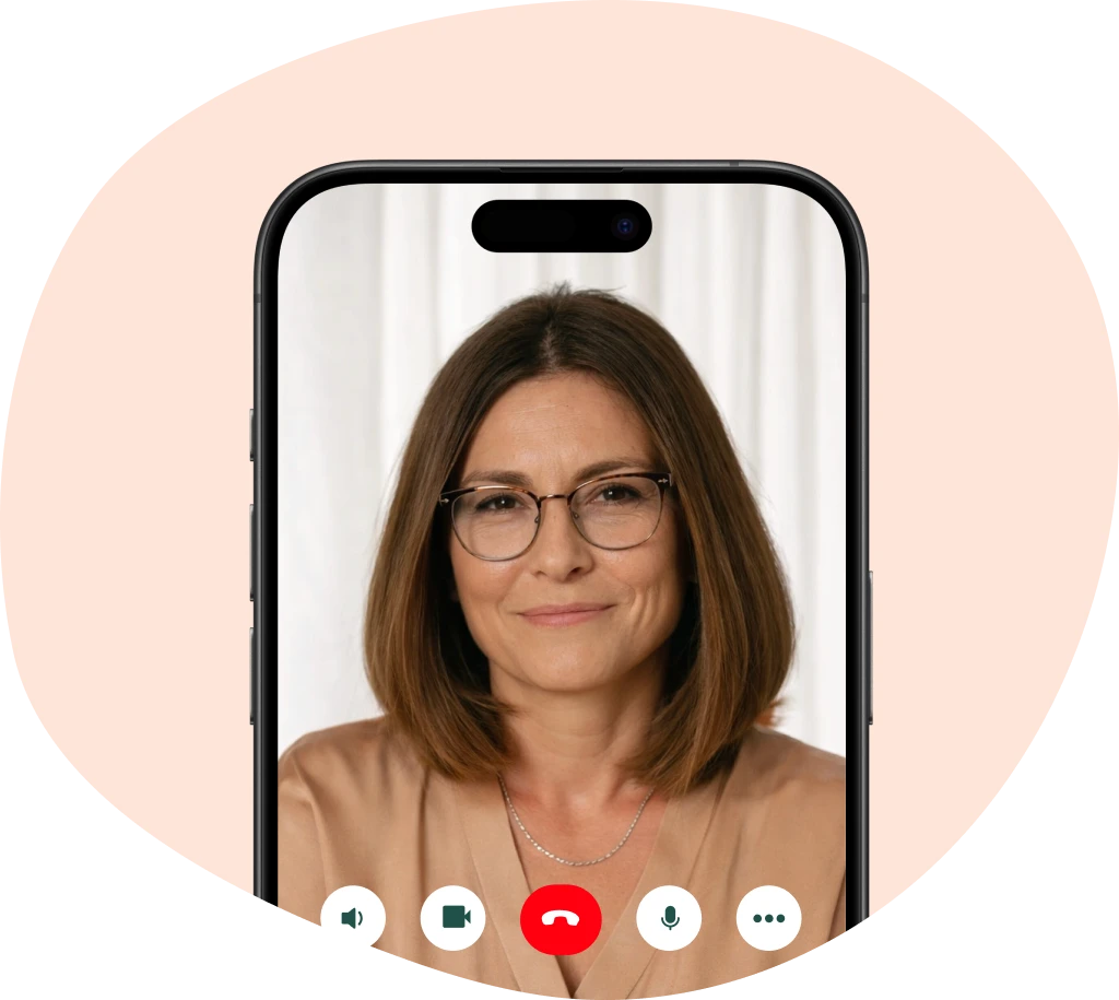 Video call in Din Psykolog's app