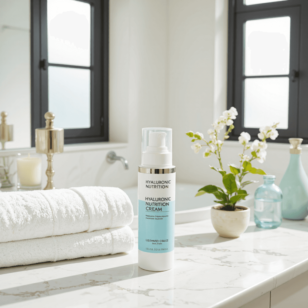 product photography of bottle of Hyaluronic Nutrition Cream