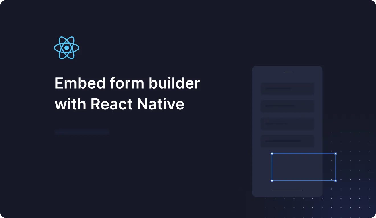 embed a form builder with react native