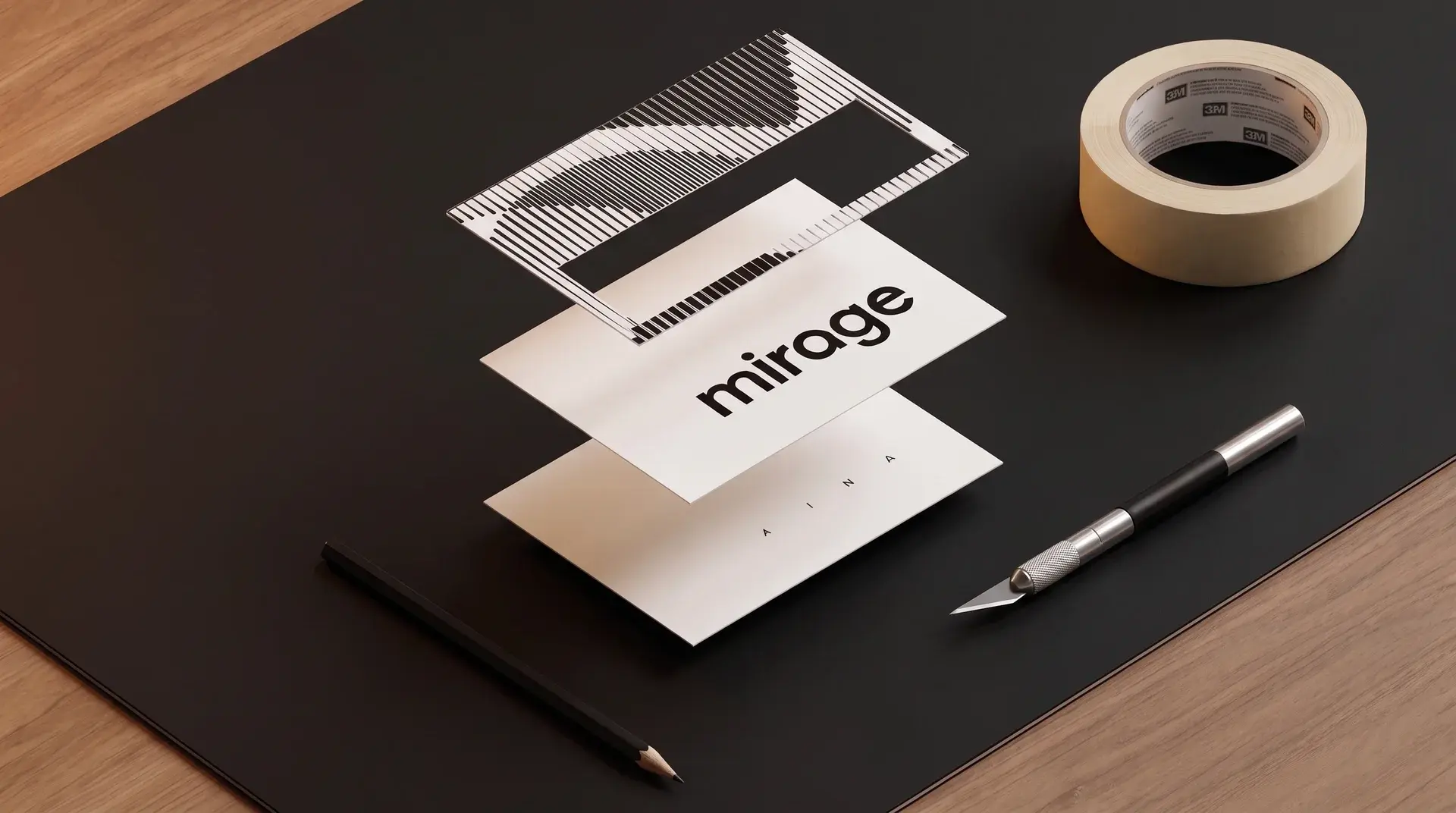 Different layers of the card