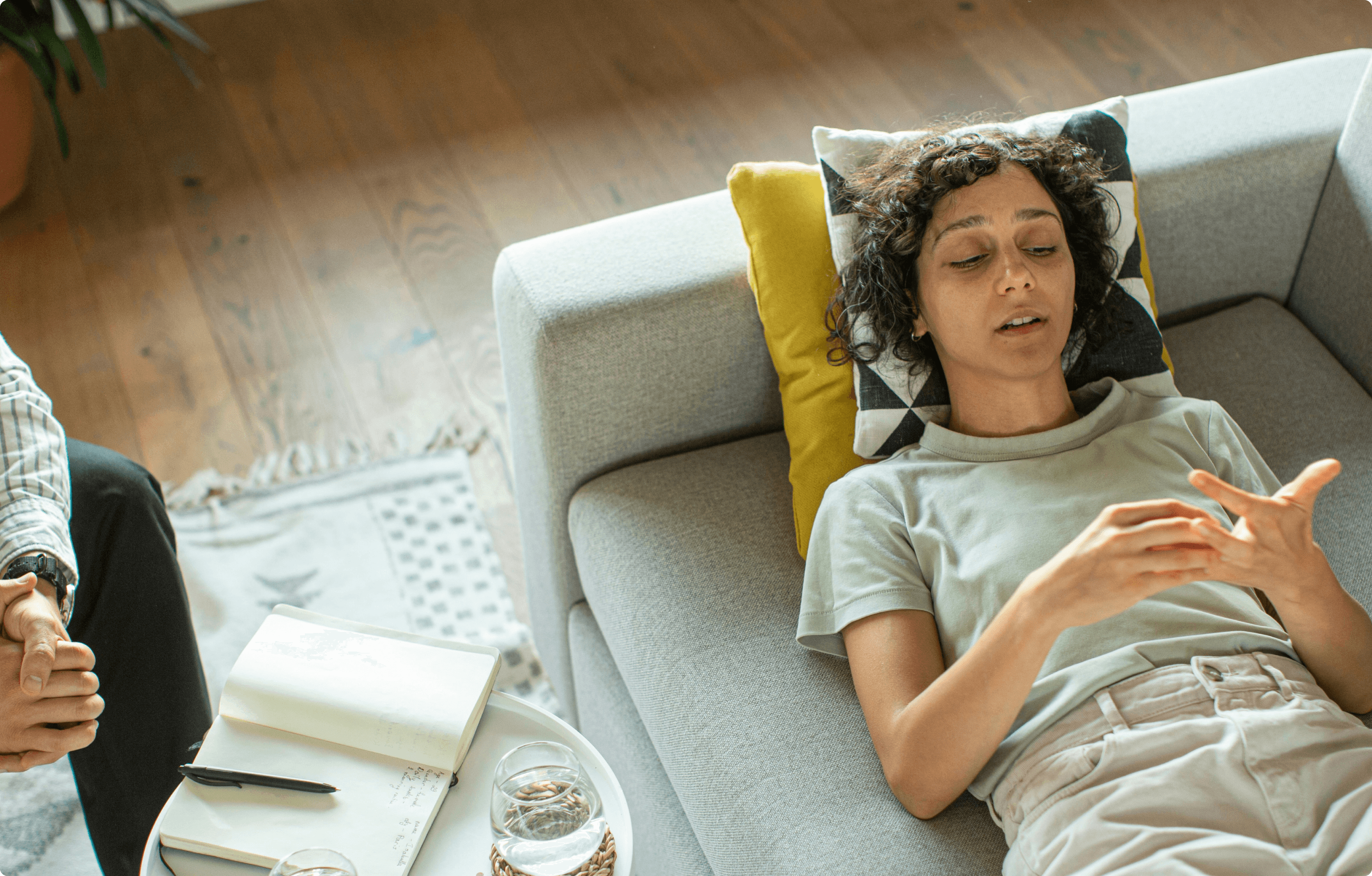 Patient in a therapy session
