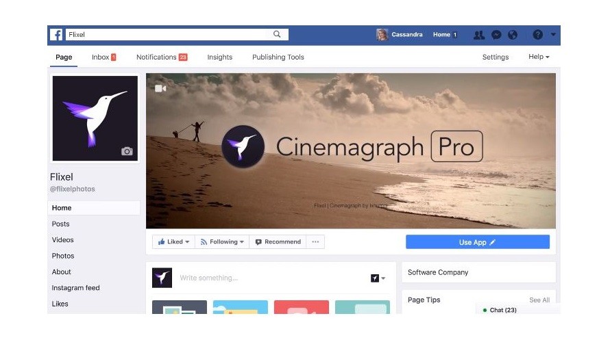 Animated Logo in facebook cover video