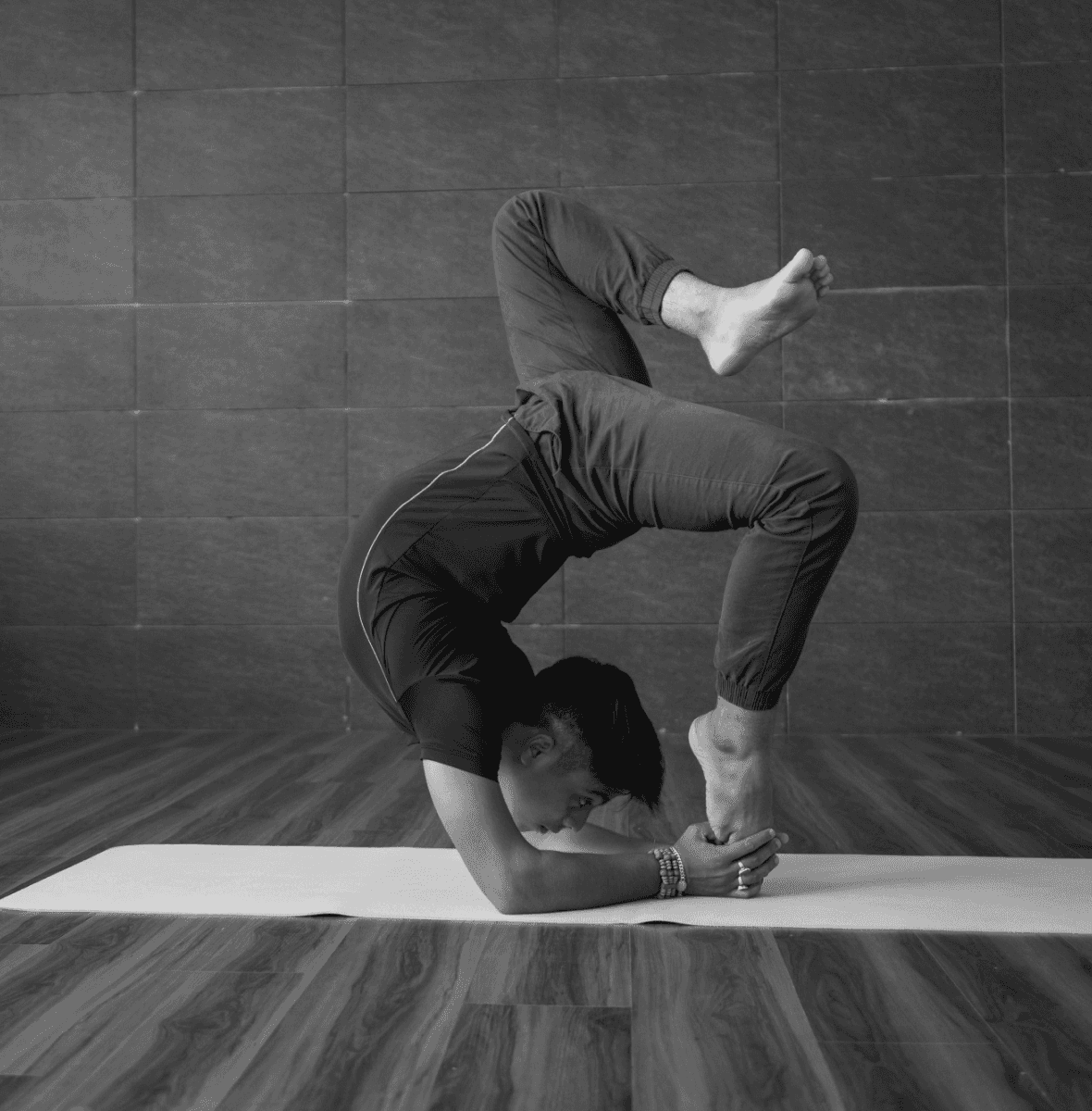 Woman balancing body and mind