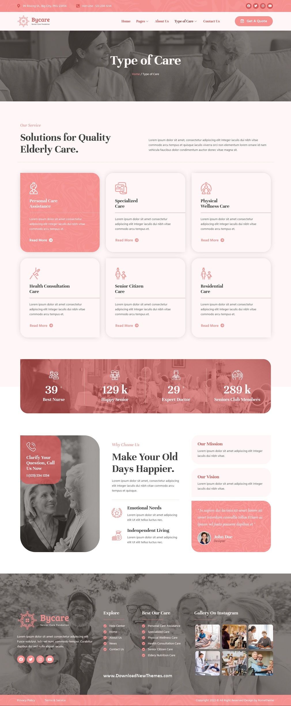 Full page website screenshot