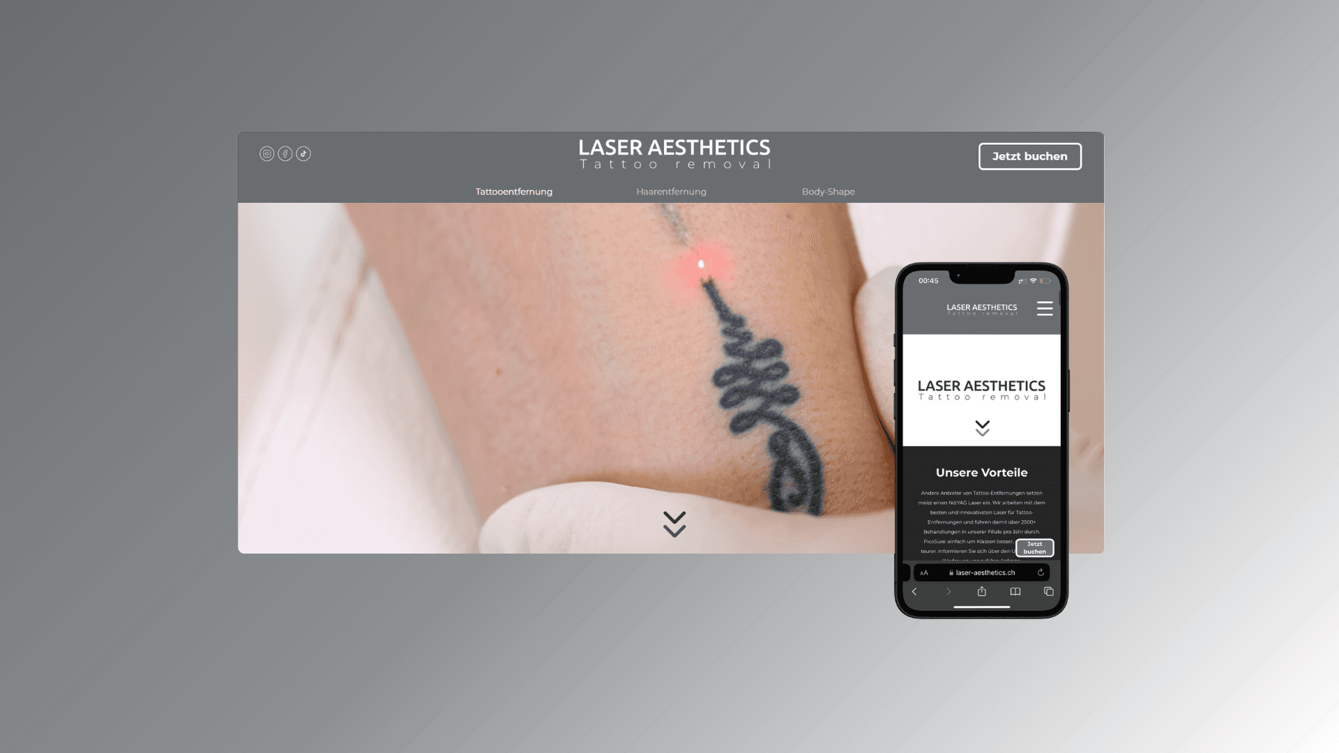 05creative.ch - Laser Aesthetics webseite