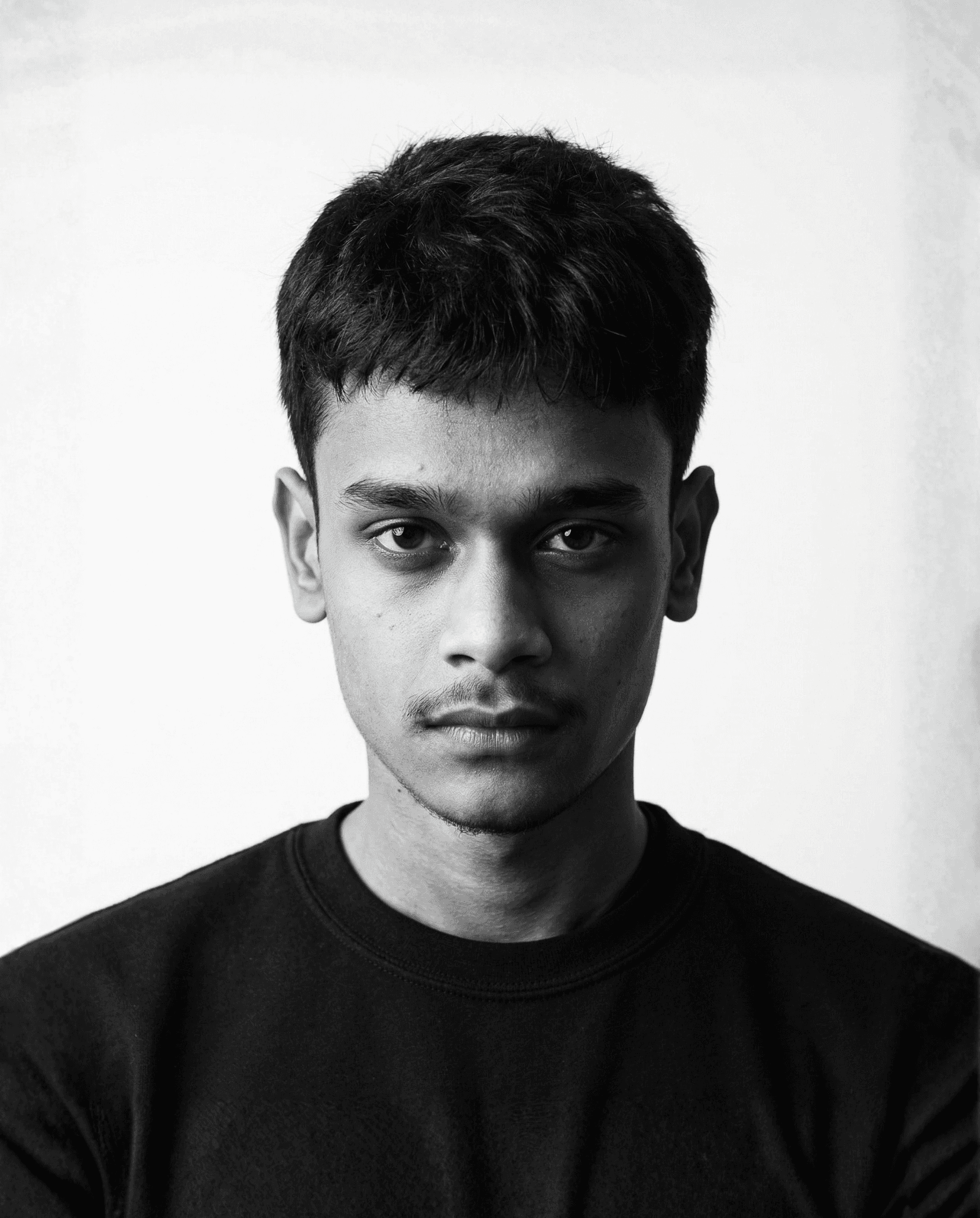 a blurry photo of a person standing in front of a wall