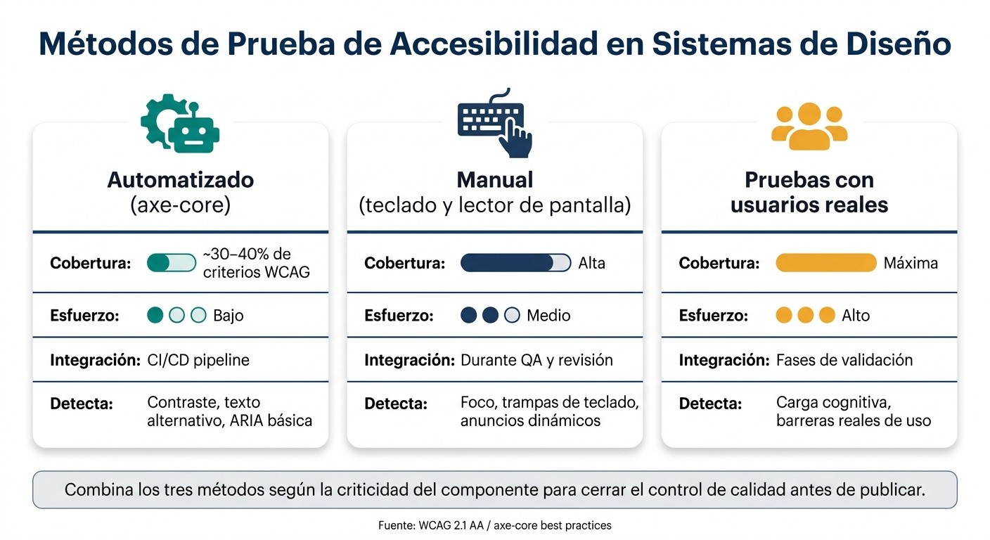 Métodos de Prueba de Accesibilidad: Cobertura, Esfuerzo e Impacto