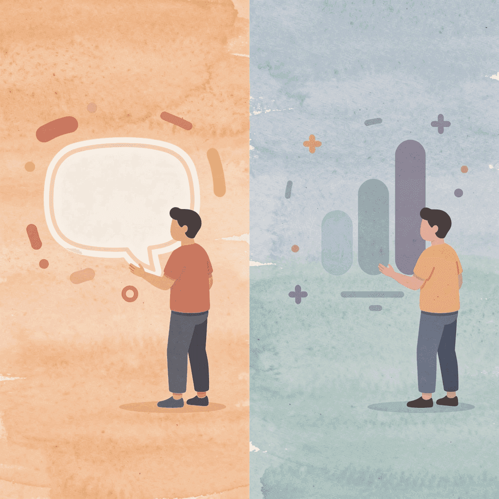 Split scene showing contrast between traditional and AI-optimized SEO approaches - Best National SEO Agency