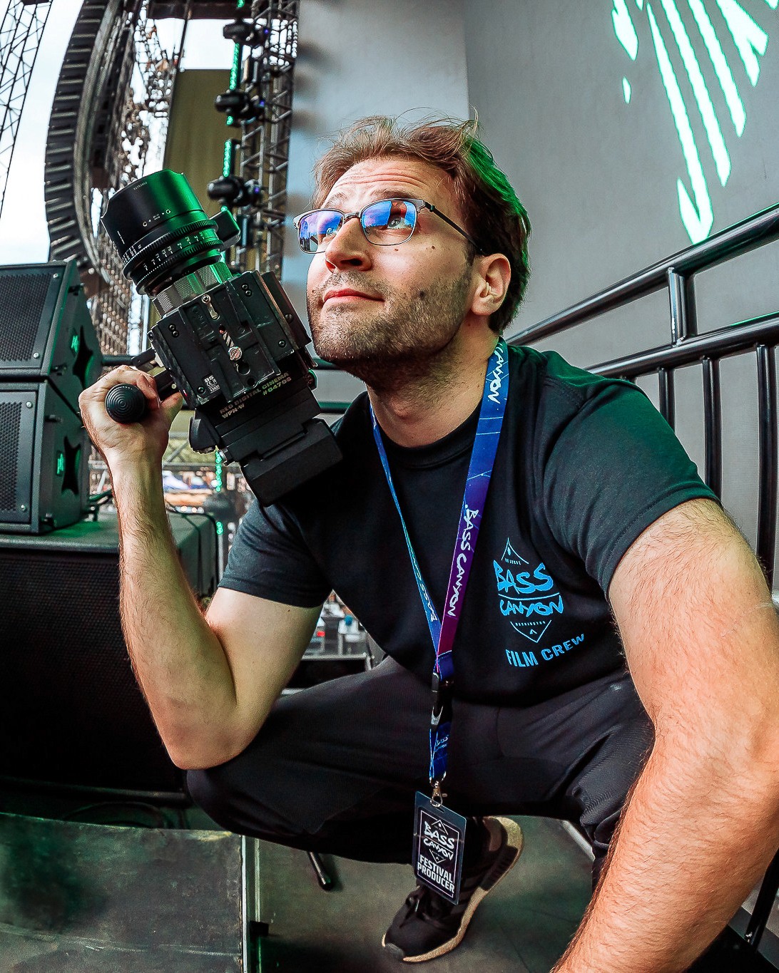 Portrait of portfolio creator – back view