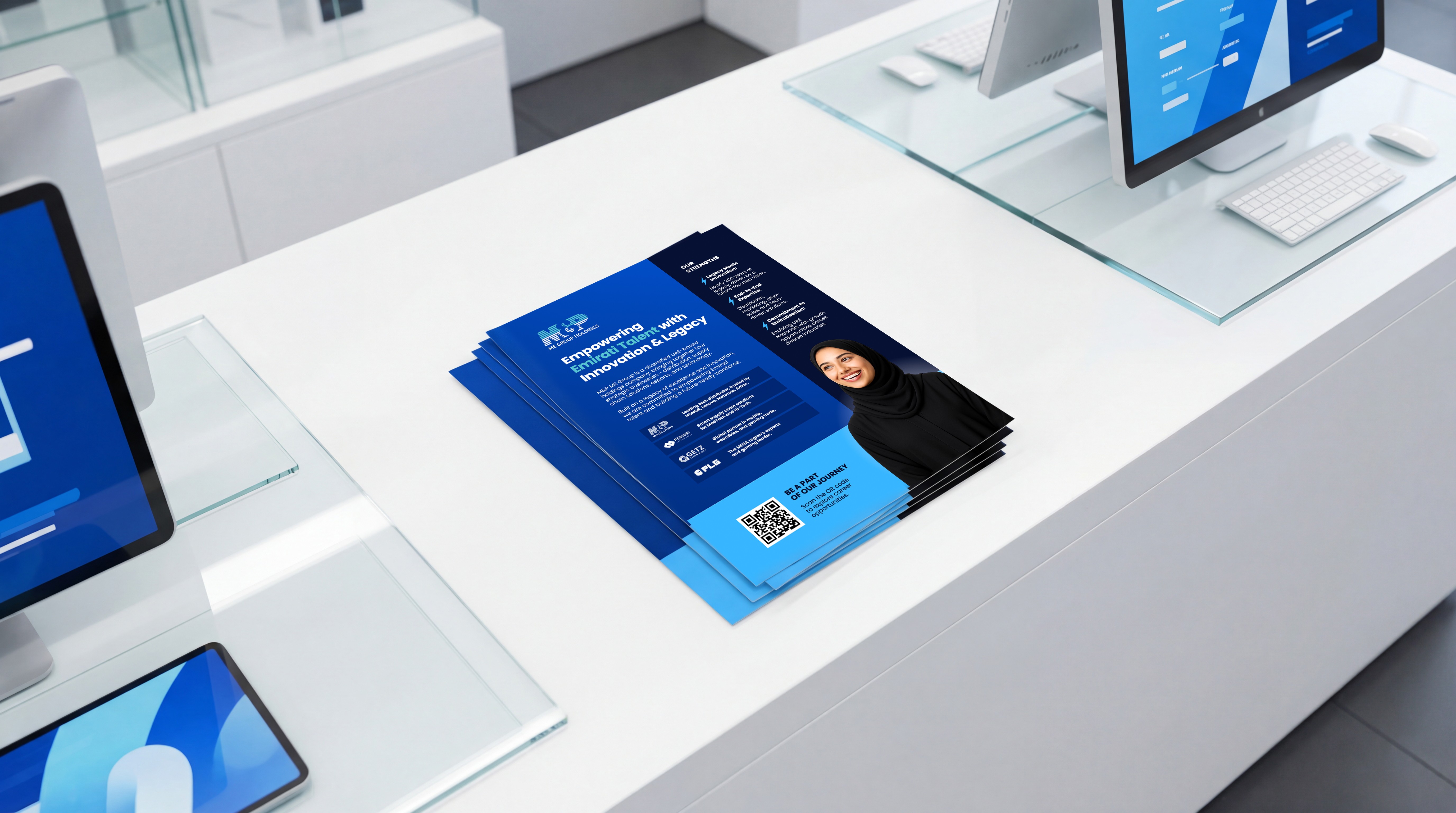 Exhibition brochure design in Arabic