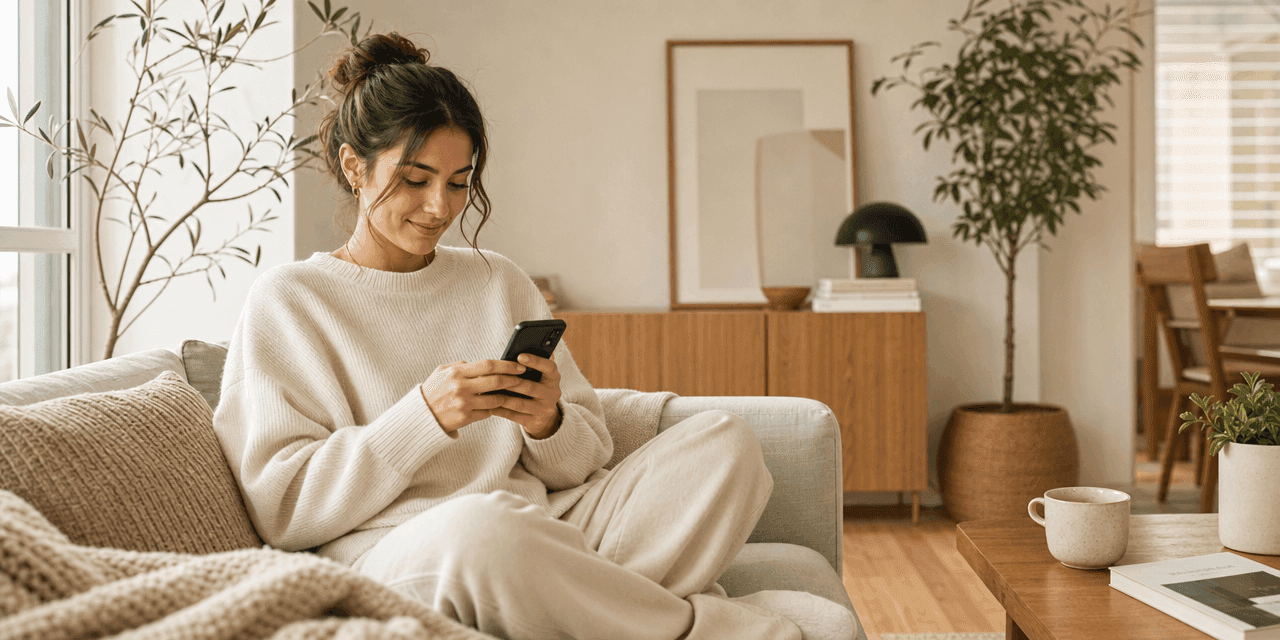 a patient texting someone on her phone