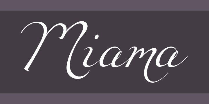 Miama script font