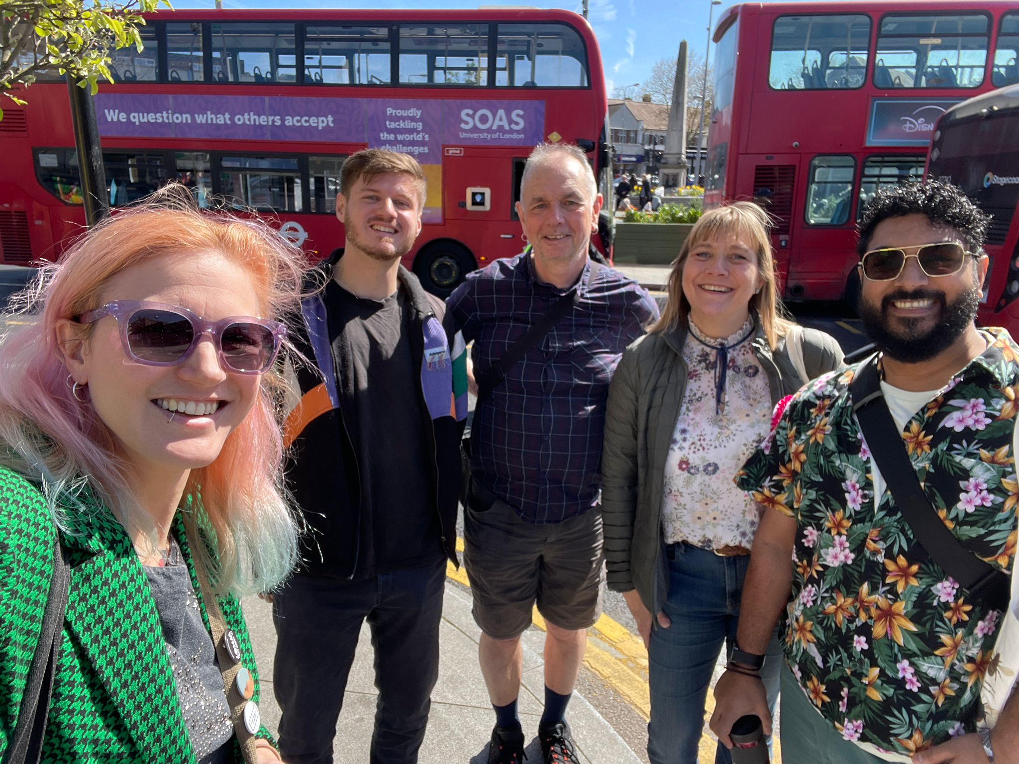Group of volunteers canvassing