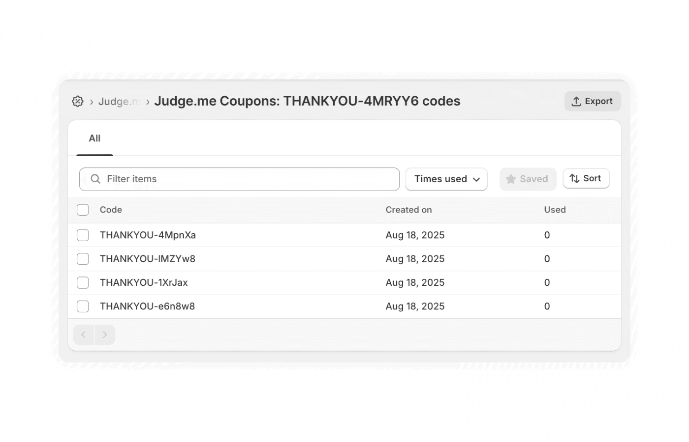 review coupon tracking