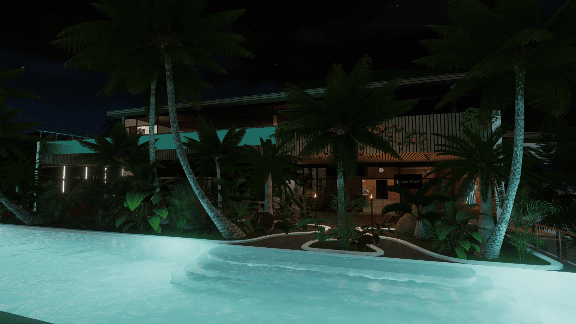 Sly venue pool design