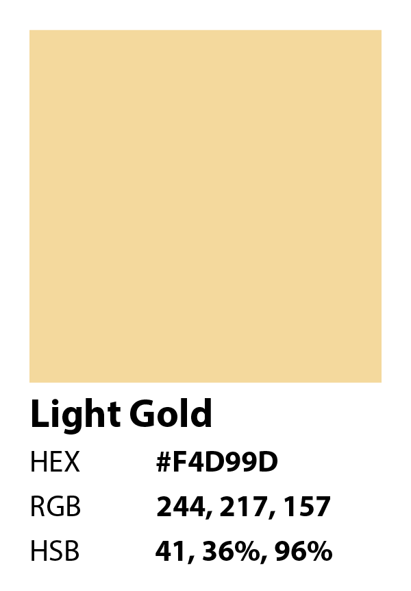 color swatch info light gold
