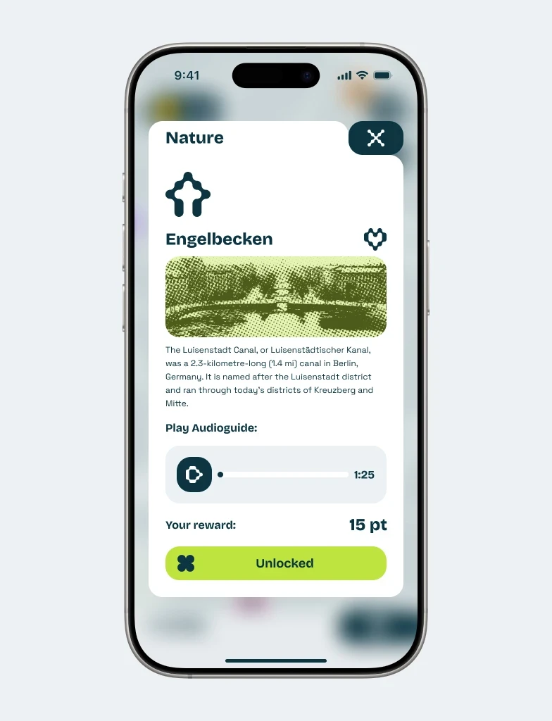 The bottom half of a screen of a mobile device