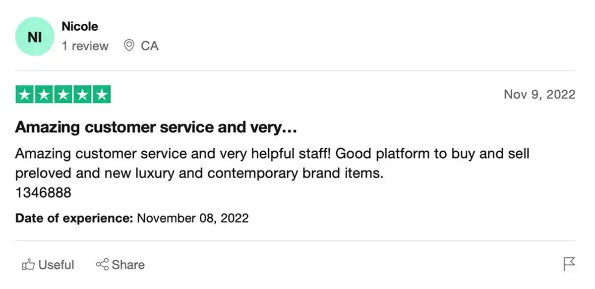 Grailed Trustpilot Review 1