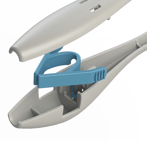 A close up image of a hand-held medical device.