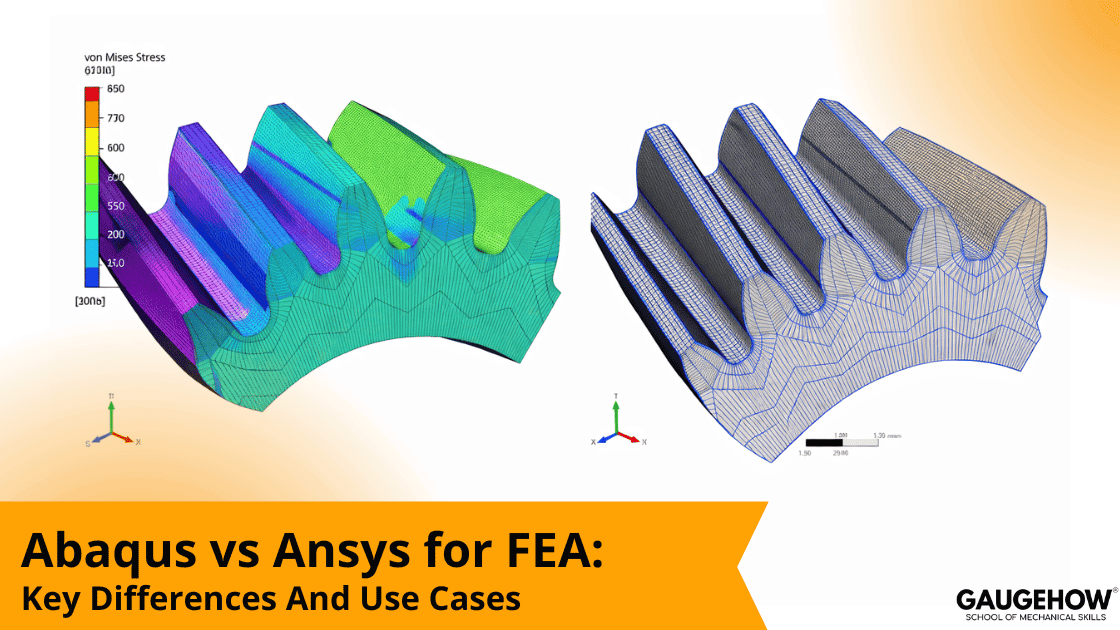 Abaqus vs Ansys FEA stress and mesh comparison