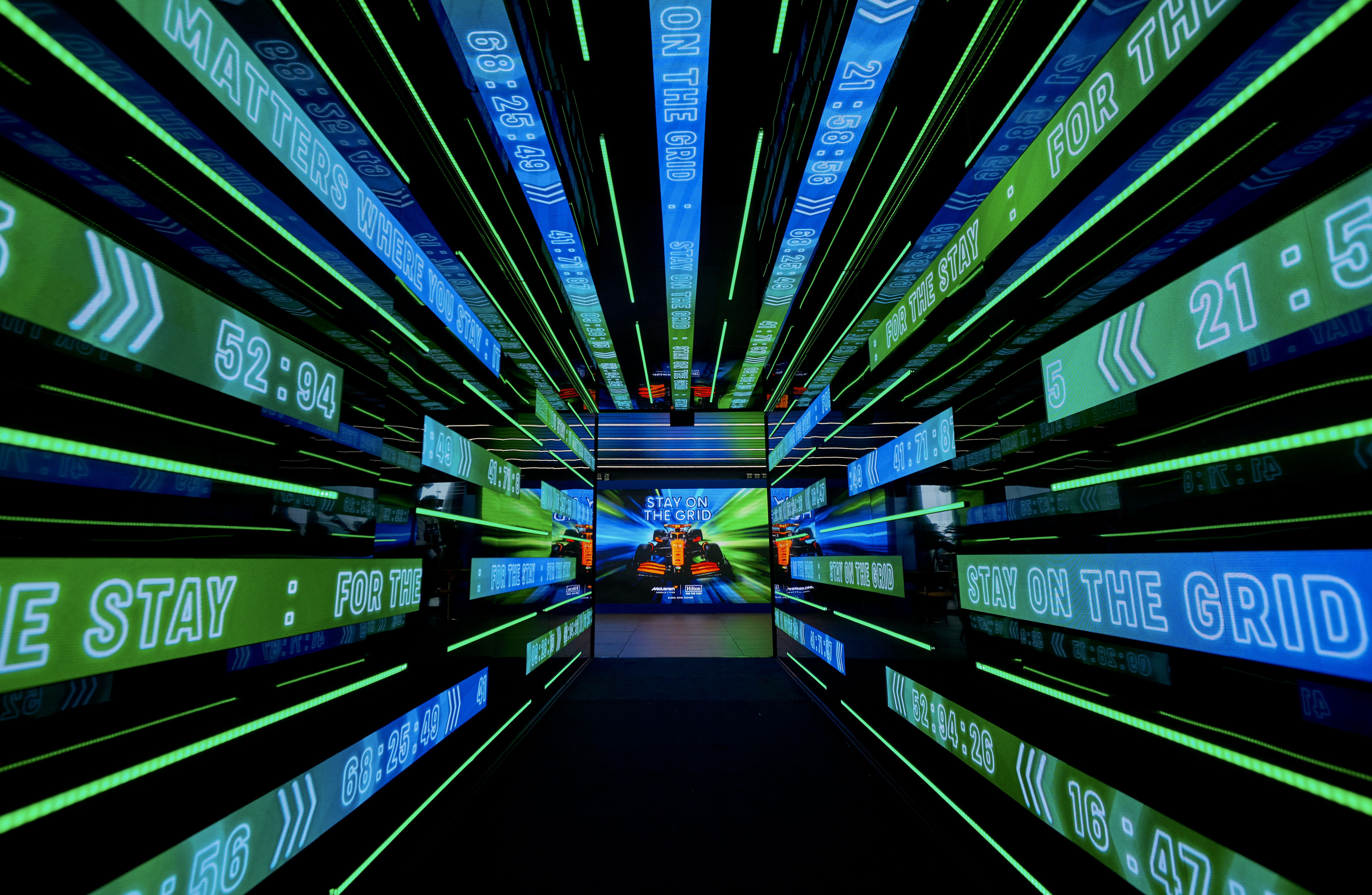 Entrance to Hilton for the stay party at British Grand Prix Silverstone, Formula 1 – captured by Paul Severn, motorsport event photographer.