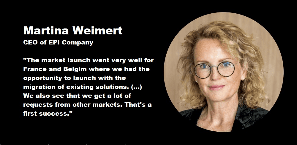 EPI-CEO Martina Weimert mit dem Zitat, der Start von Wero in Frankreich und Belgien sei sehr gut gelaufen und andere Märkte fragten nach.