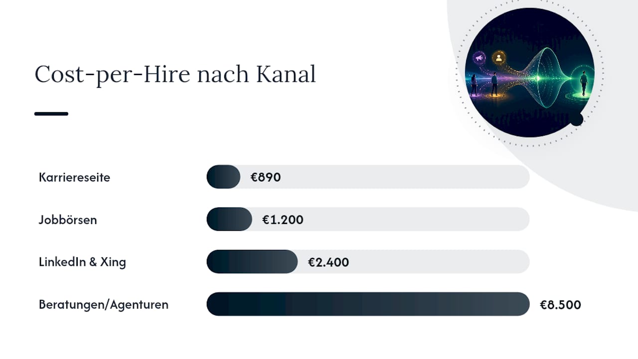Kostenvergleich verschiedener Recruiting-Kanäle