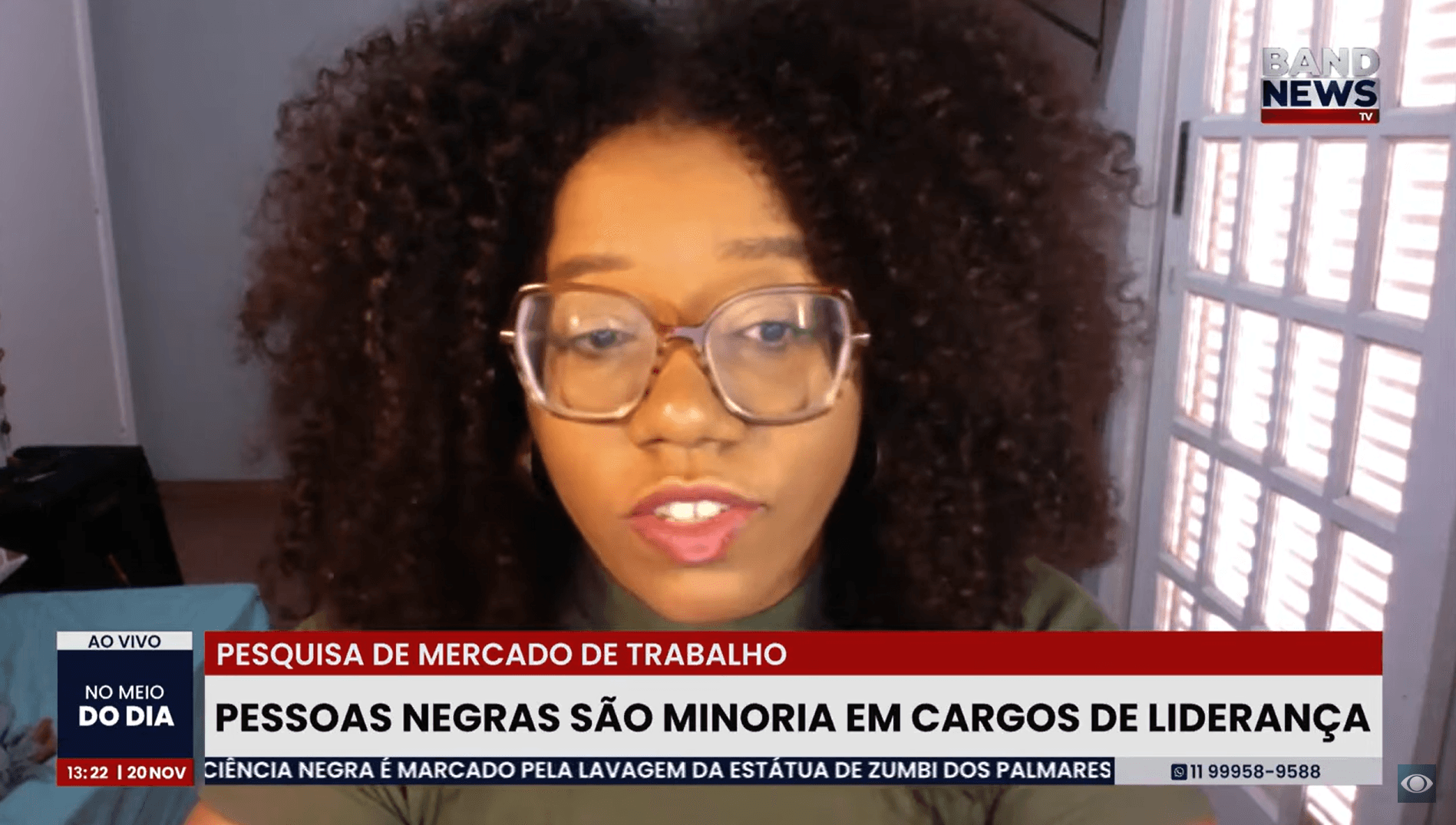 Especialista da Diversitera, Tamiris Hilário, comenta sobre pessoas negras serem minoria em cargos de liderança