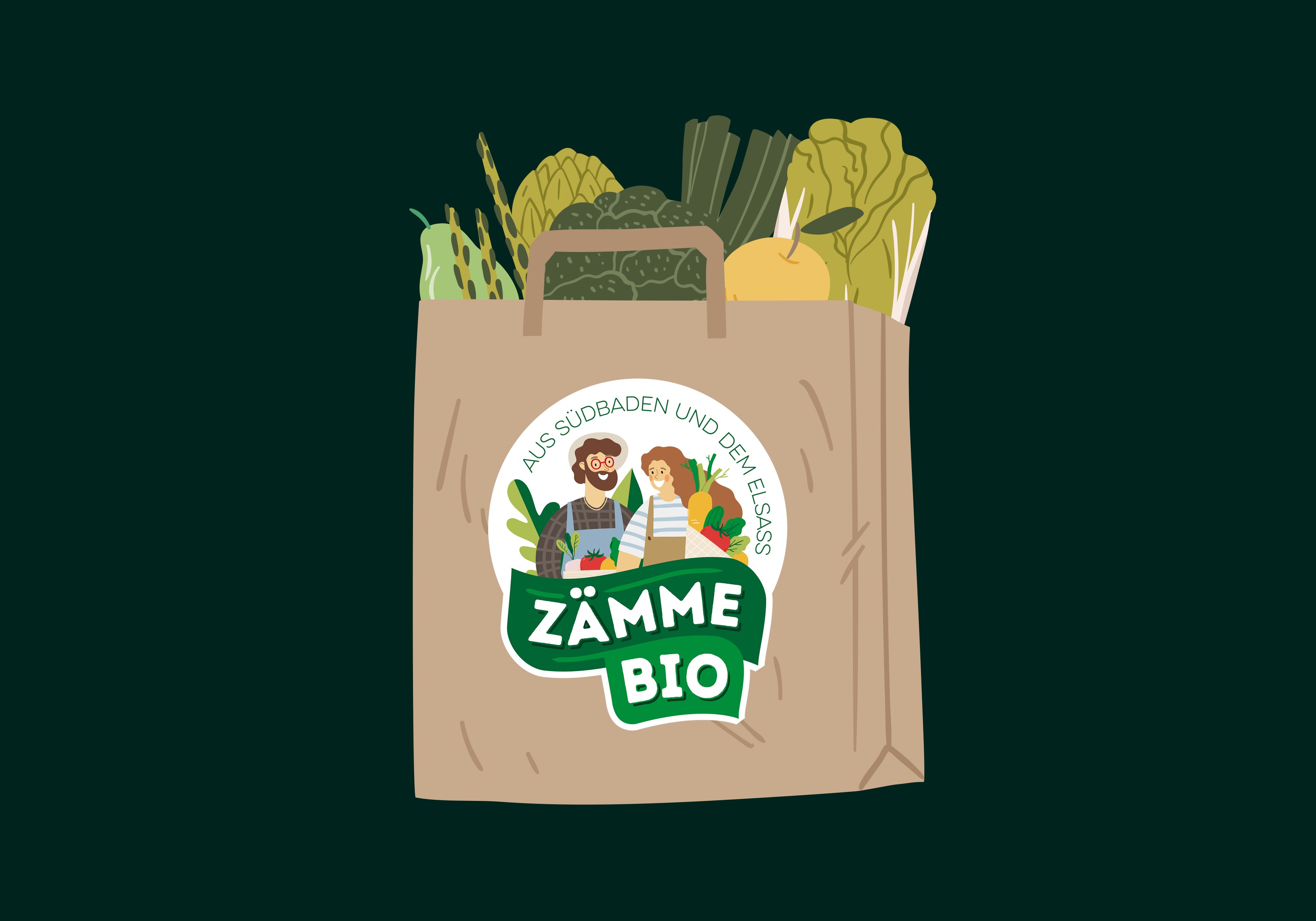 Branding für ZÄMME Bio – reduziertes, nachhaltiges Designsystem mit Fokus auf Natürlichkeit und Klarheit
