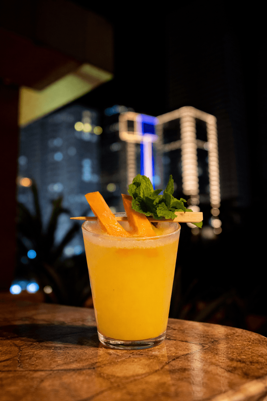 Signature cocktails at The Roof rooftop bar, Da Nang