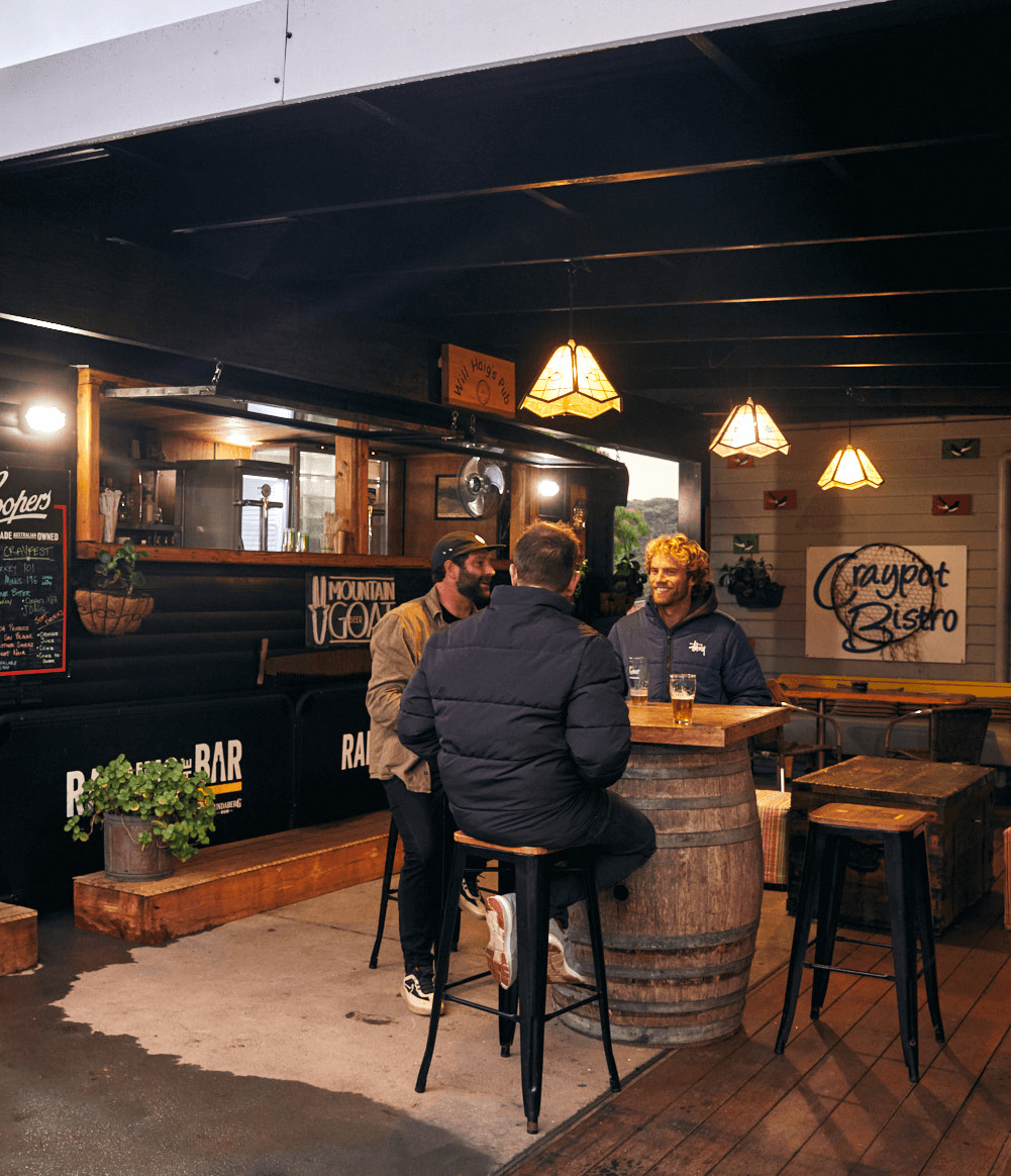 Friends sitting in beer garden