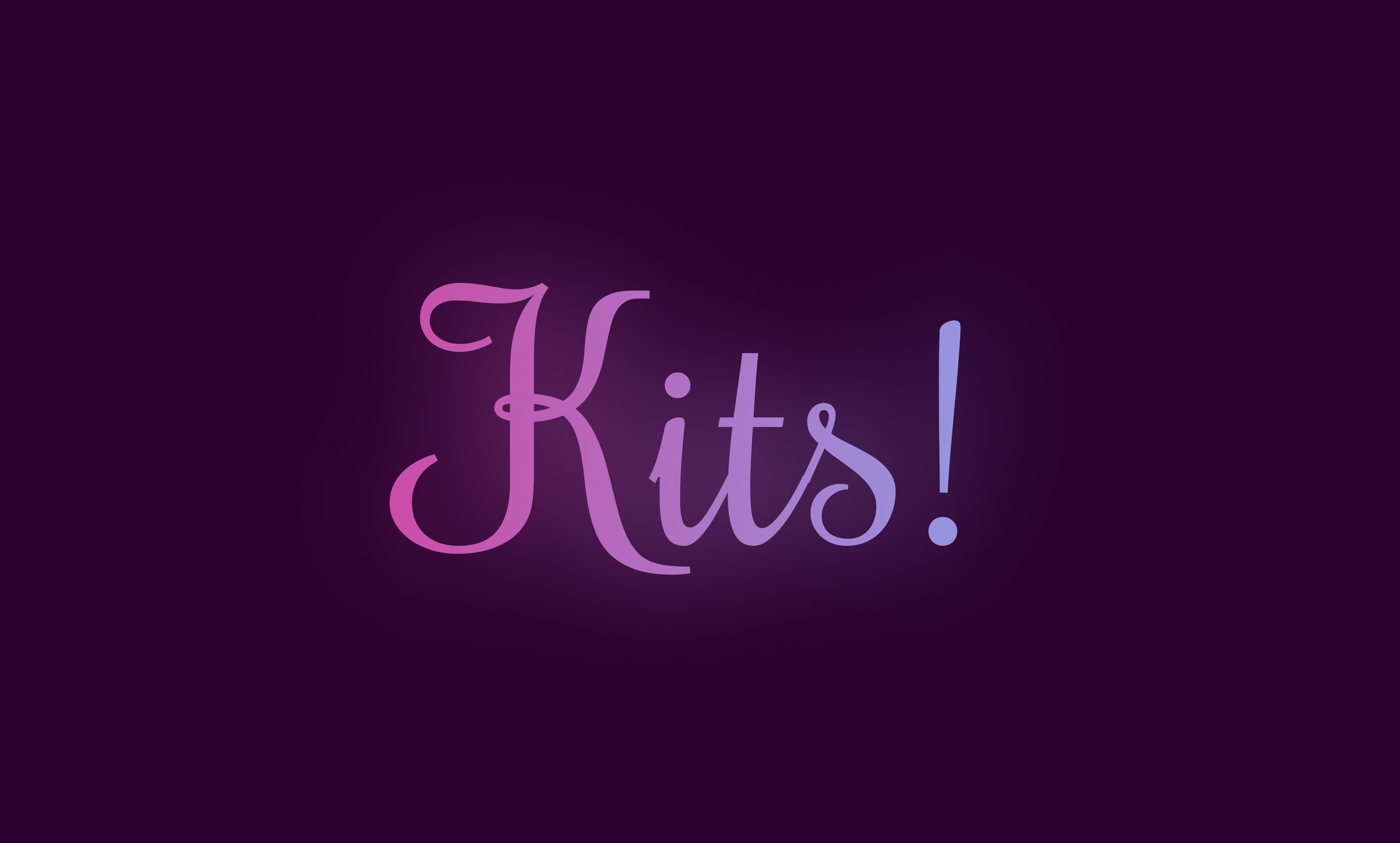 A decorative text "Kits!" cursive font